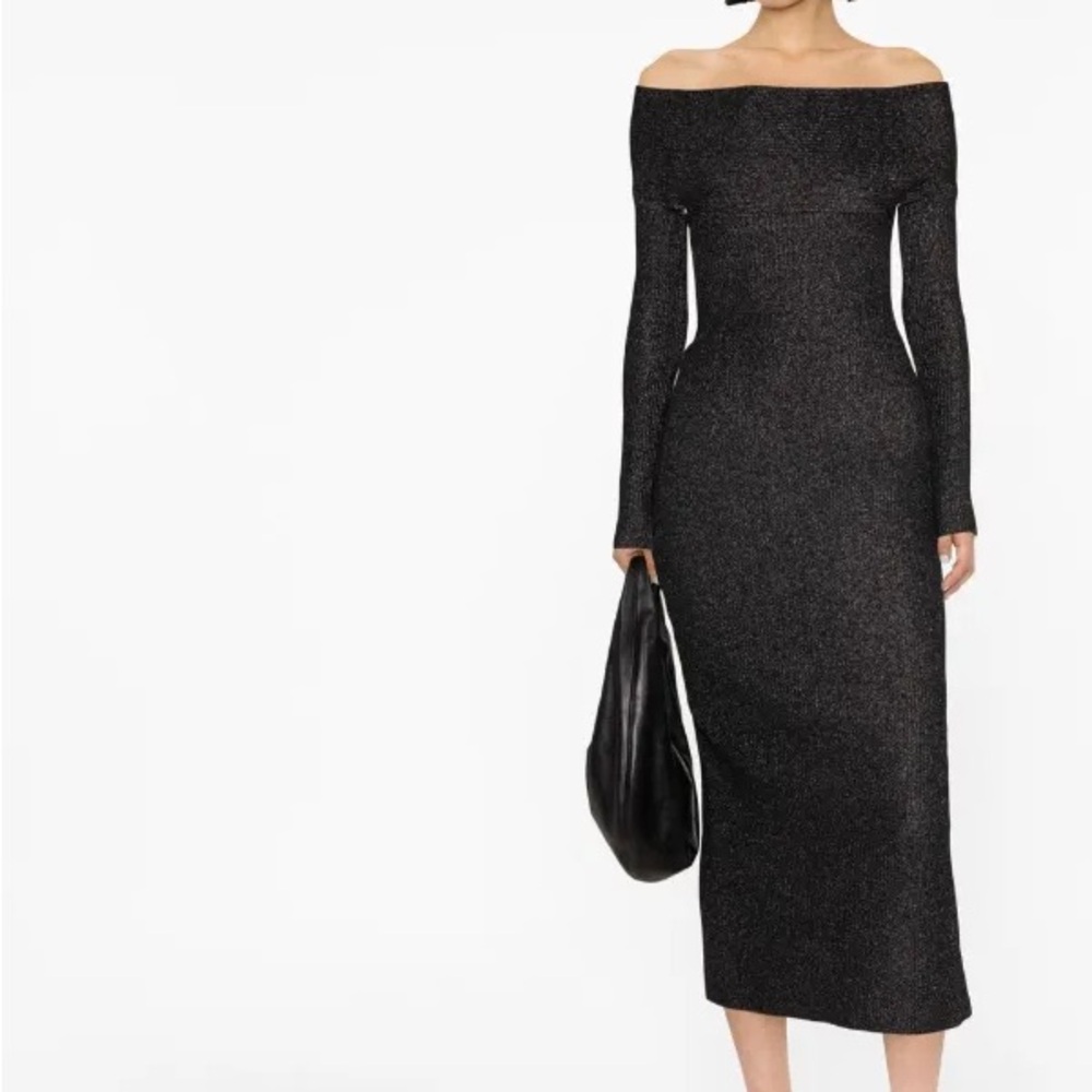 KHAITE Marisole Black Long Sleeve Dress